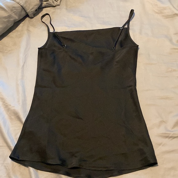 Cowl neck black camisole top with adjustable straps - Picture 2 of 3